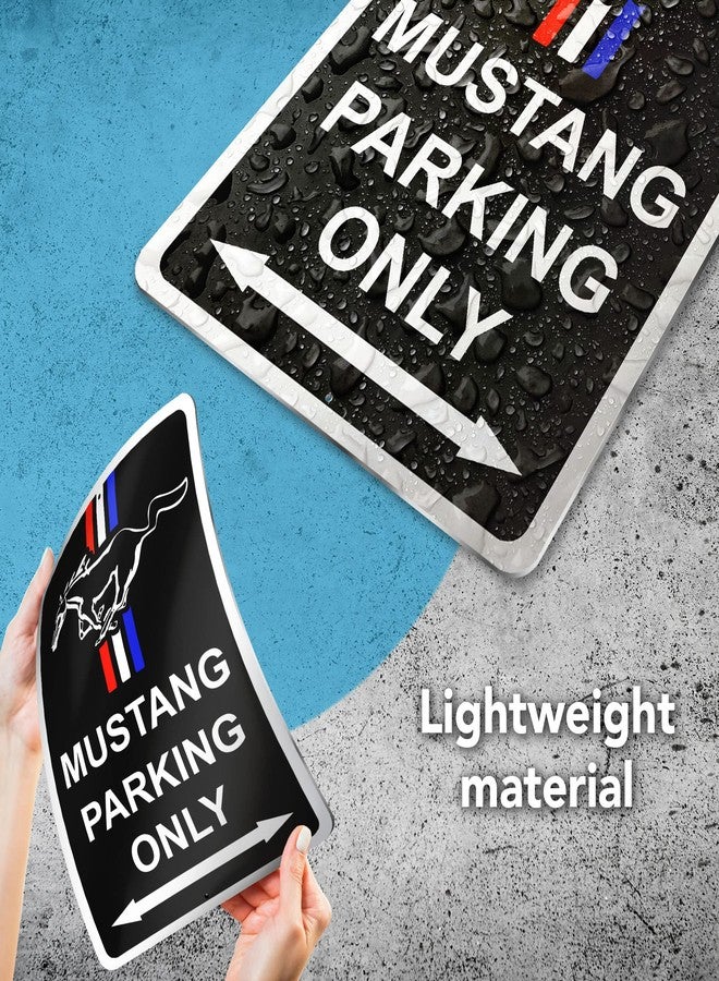 DIMARONGTON Parking Only Sign for Mustang - 8x12 Aluminum Garage Gifts for Men - Image 3